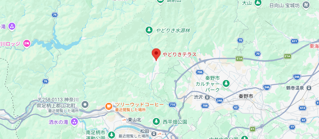 やどりきテラスの場所